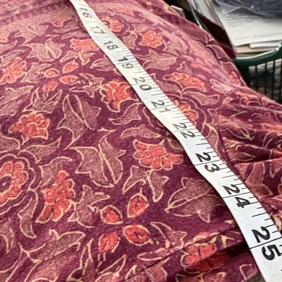 Lucky Brand Burgundy Floral Tunic - Picture 7 of 8